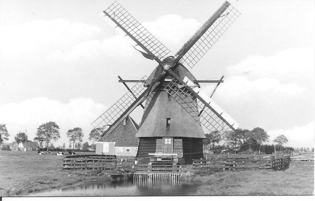 Ansichtkaart Molen Polder Westerveer Opmeer (ca. 1875), Ophalen of Verzenden, 1960 tot 1980, Gelopen, Noord-Holland