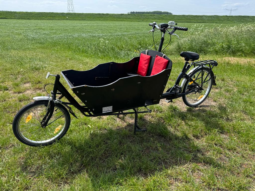 Bakfiets, hondenkar, transportfiets, cargobike, Gebruikt, Huif, 2 kinderen, Trommelrem