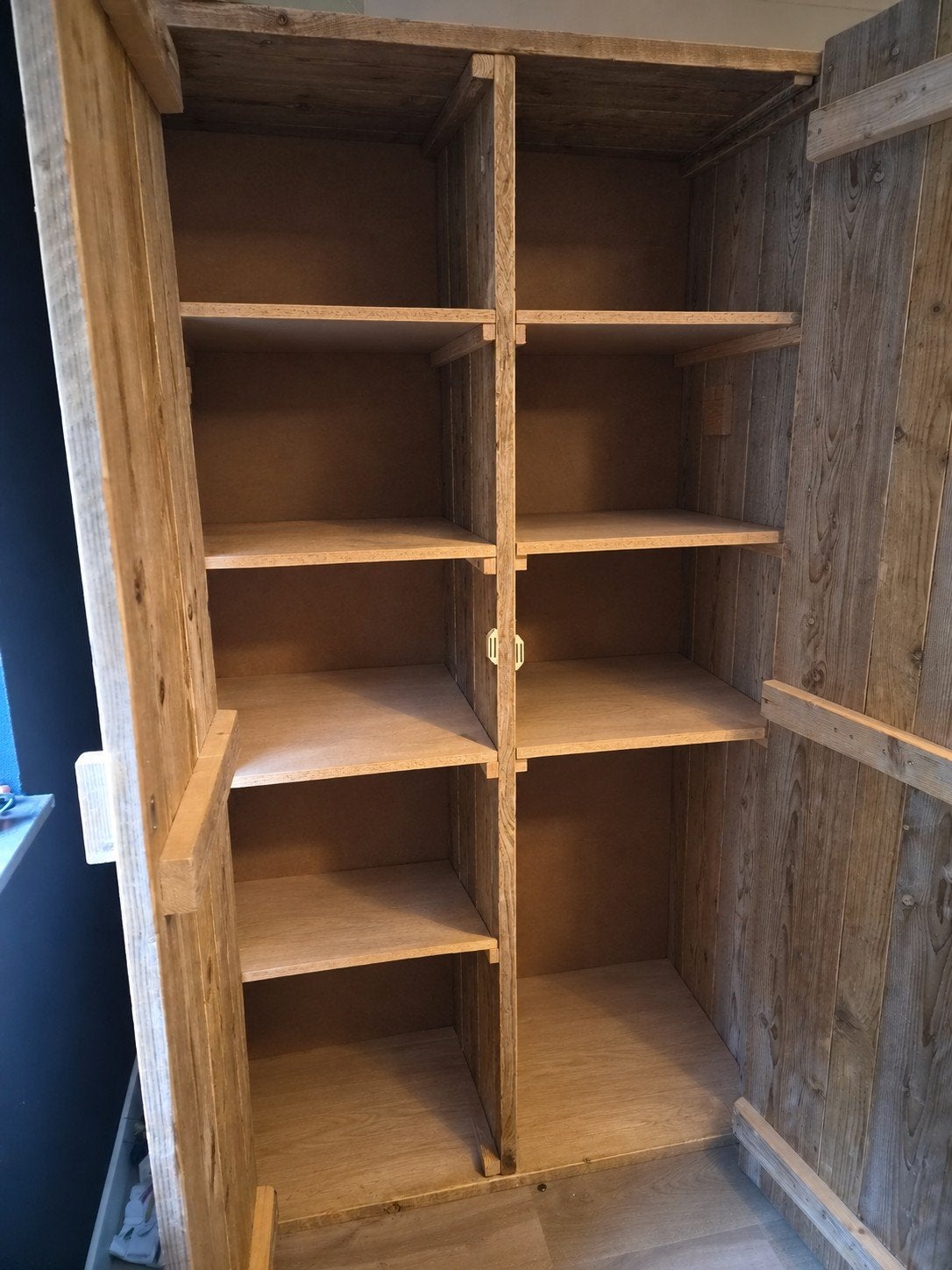 kledingkast steigerhout, Huis en Inrichting, Ophalen, Zo goed als nieuw, 50 tot 75 cm, 150 tot 200 cm