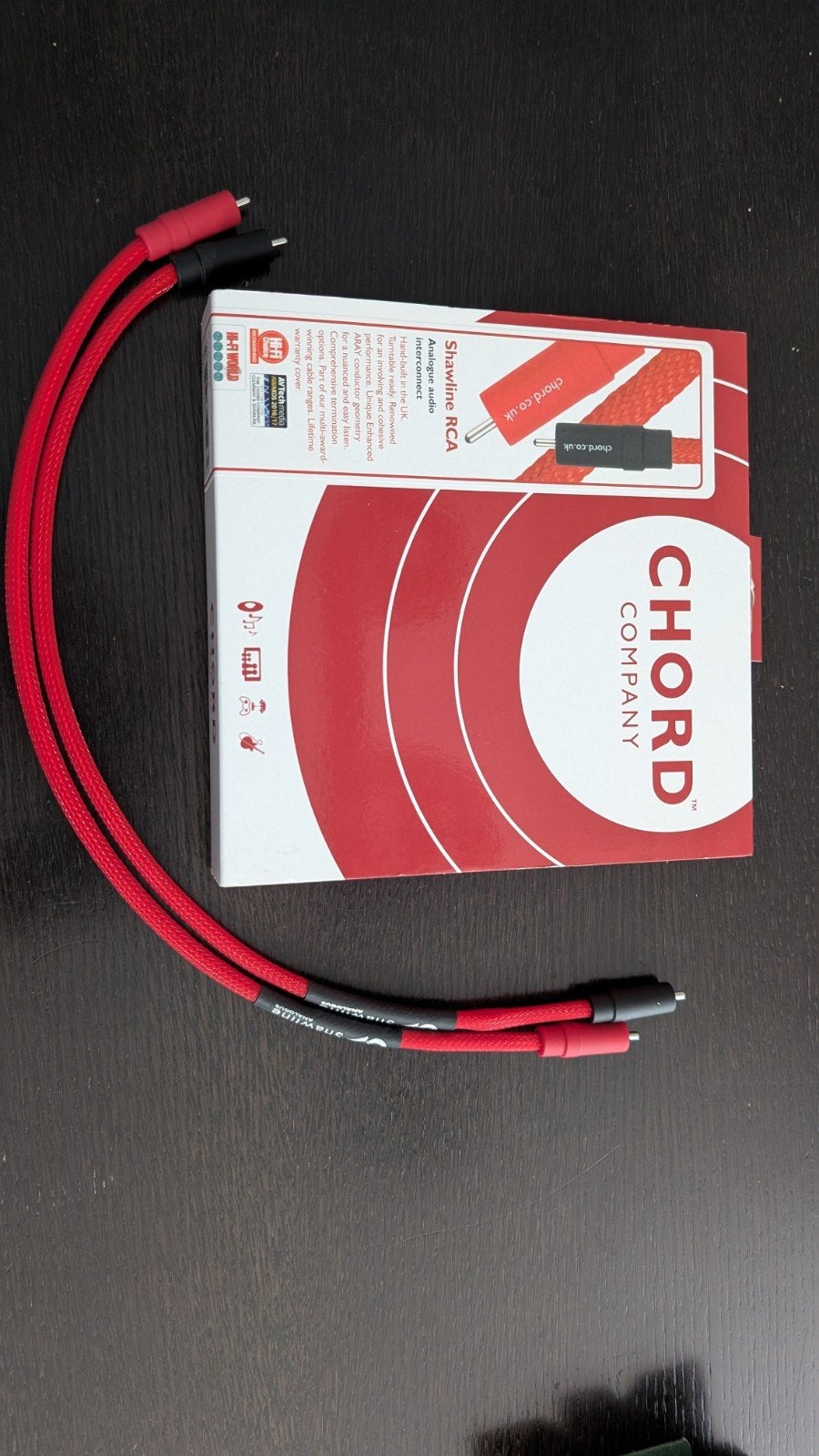 Chord Shawline RCA kabel 0,5 meter, Ophalen, Zo goed als nieuw, Minder dan 2 meter, Interlink-kabel