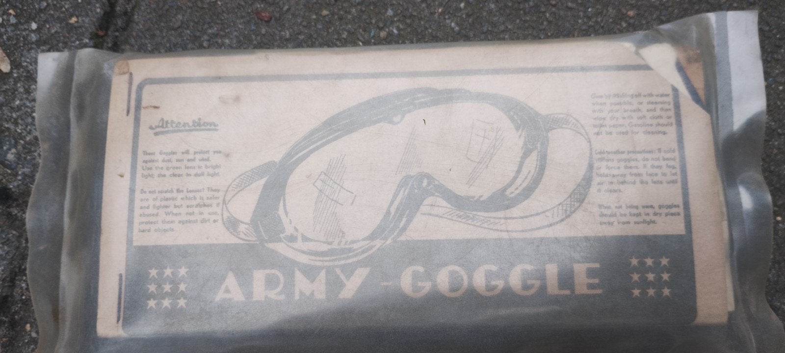 Vintage Army Goggle - Nieuw in verpakking, Verzenden