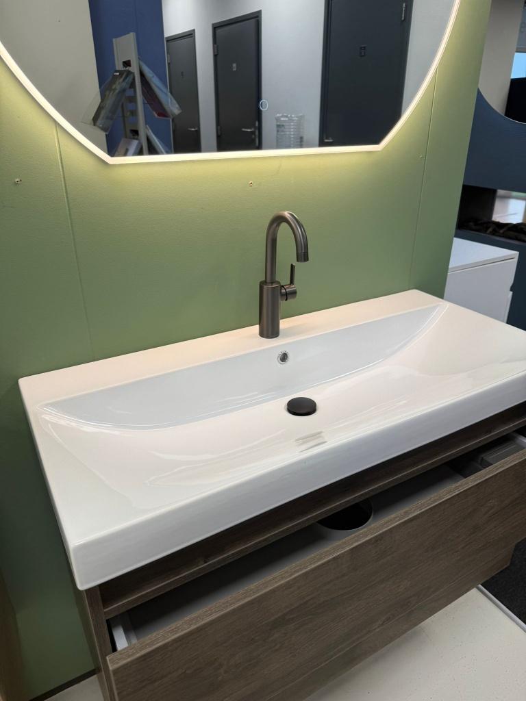 H&R Badmeubelset XXL 100 cm – kleur Espresso, Huis en Inrichting, Badkamer | Badkamermeubels, Ophalen, Overige typen, Nieuw, 50 tot 100 cm