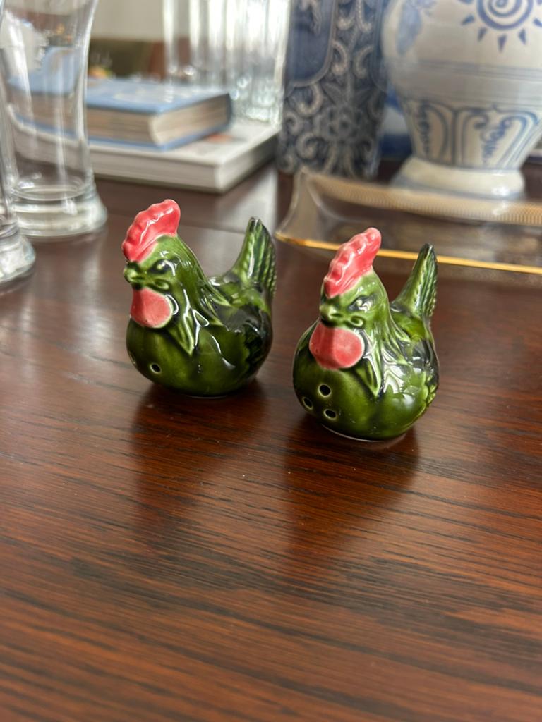 Vintage peper- en zoutstel kippen, Huis en Inrichting, Keuken | Keukenbenodigdheden, Ophalen of Verzenden, Zo goed als nieuw
