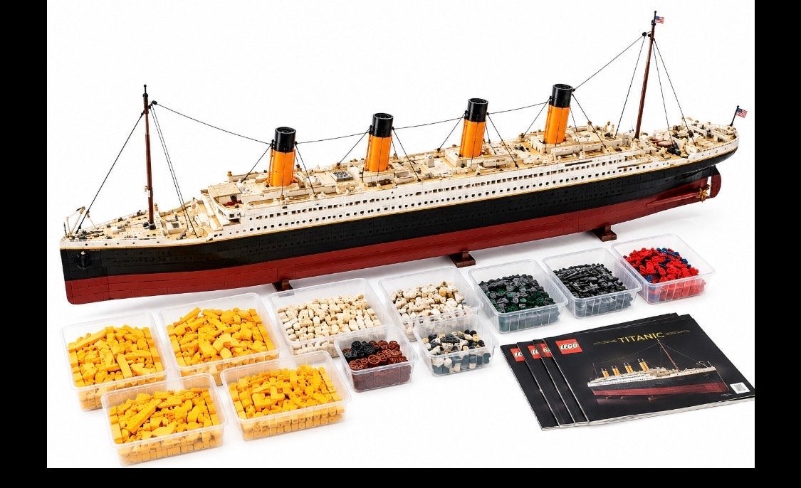 LEGO Titanic 10294 - Compleet met boekjes zonder doos, Kinderen en Baby's, Gebruikt, Lego, Ophalen of Verzenden, Icons