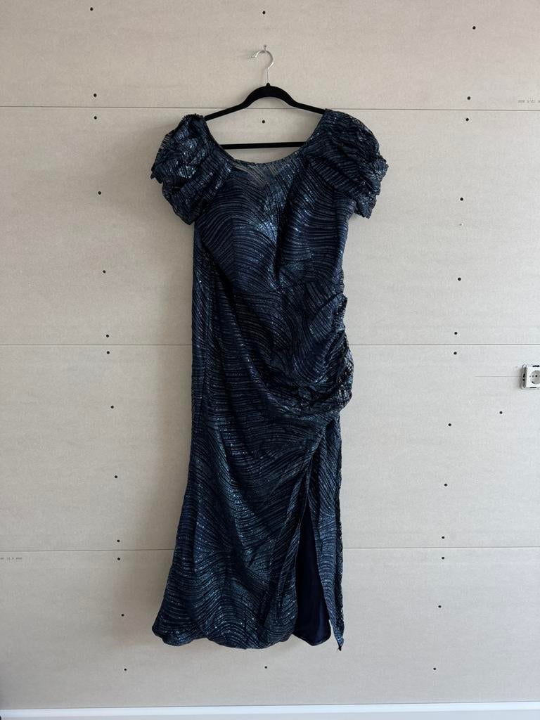 Blauwe gala jurk te koop, Kleding | Dames, Overige typen, Blauw, Maat 46/48 (XL) of groter, Ophalen of Verzenden