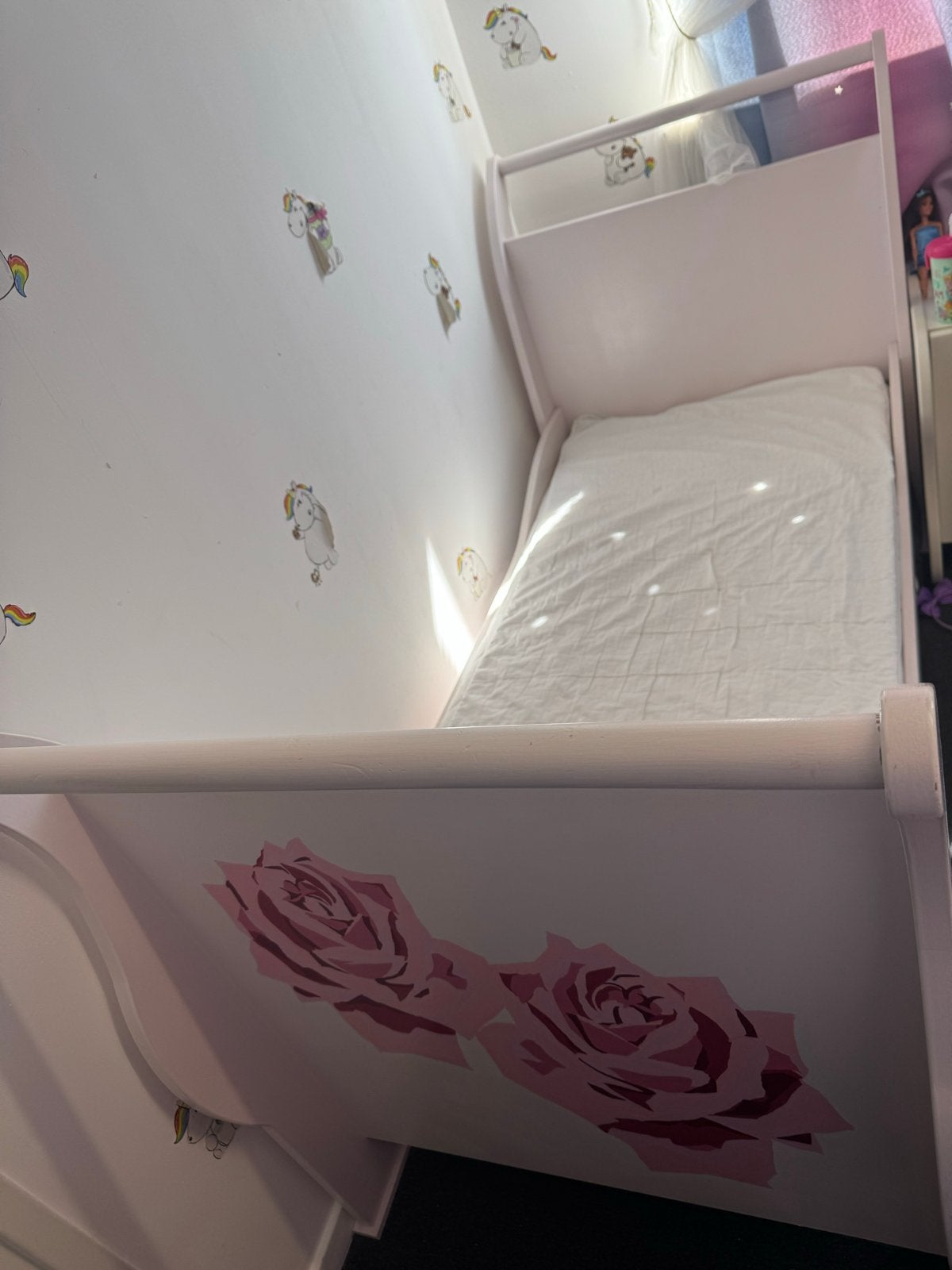 kinderbed, Ophalen, Gebruikt, 190 cm of minder, Hout