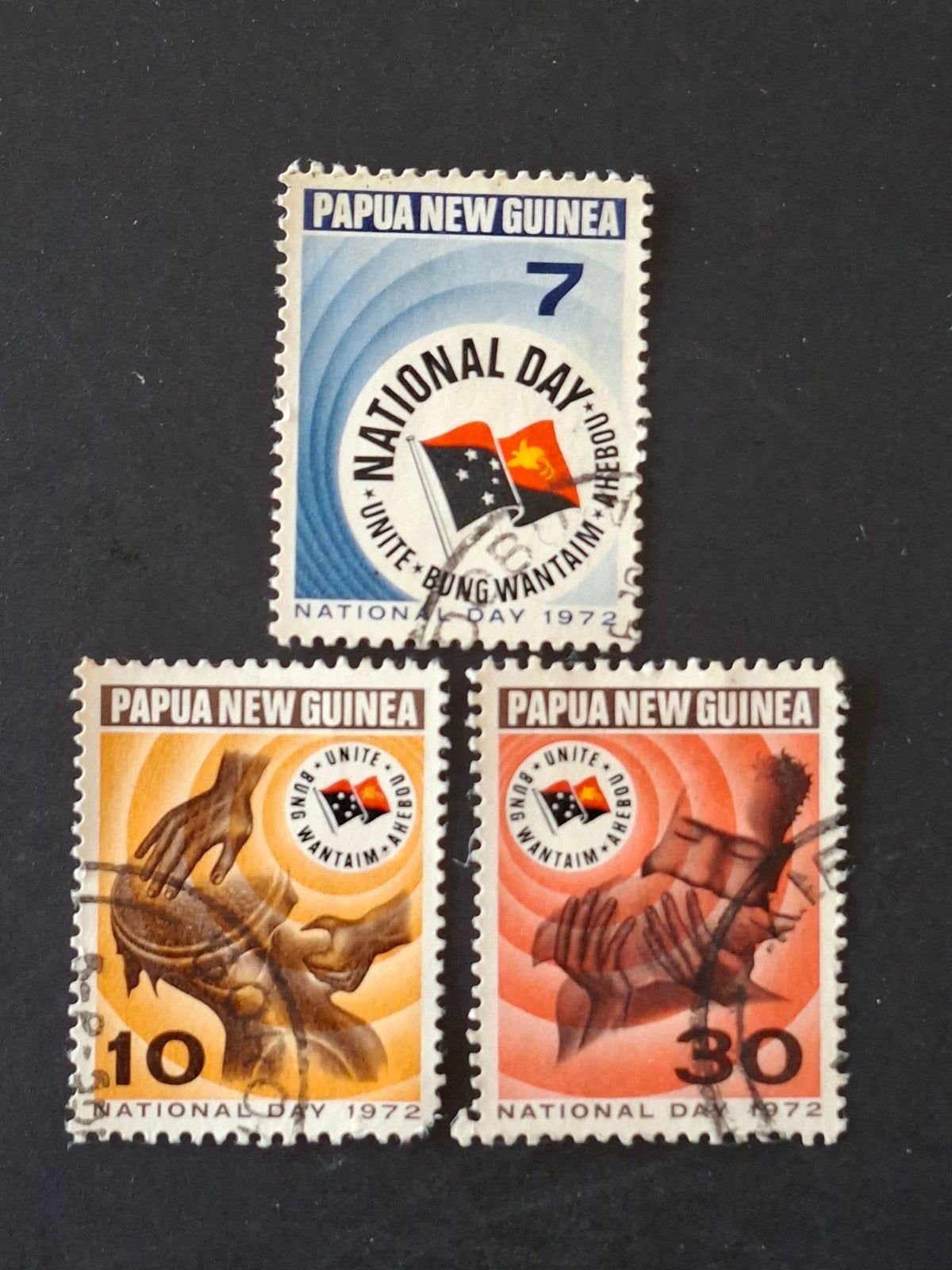 Papua Nieuw Guinea Mi 227 - 229, Verzenden, Gestempeld