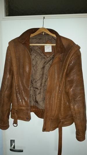 Vintage Leren Jas - Bruin, Maat M, Maat 38/40 (M), Bruin, Ophalen of Verzenden, Onbekend