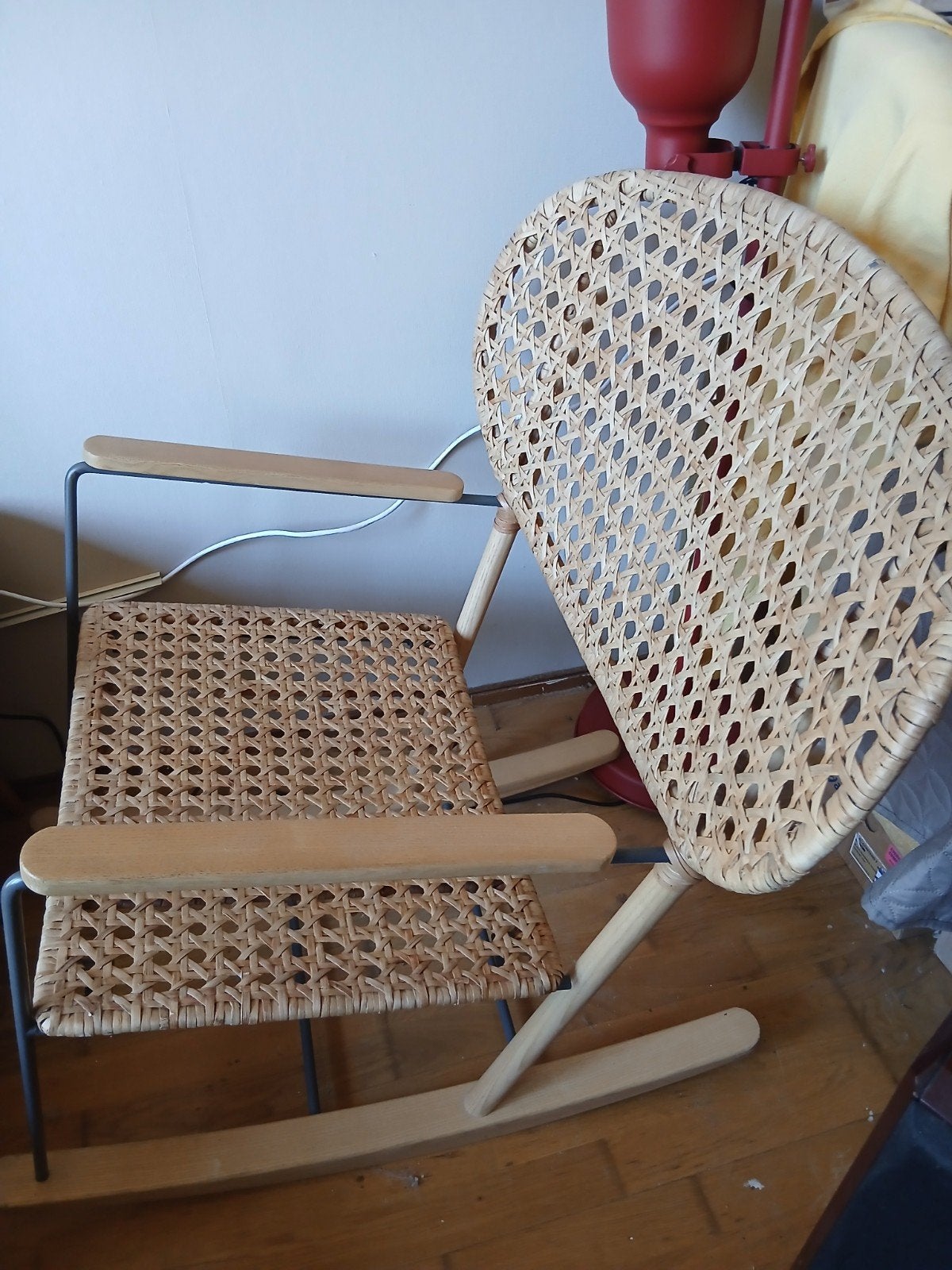 Ikea GRÖNADAL Schommelstoel van rotan en riet, Huis en Inrichting, Stoelen, Ophalen, Overige kleuren, Hout, Romantisch