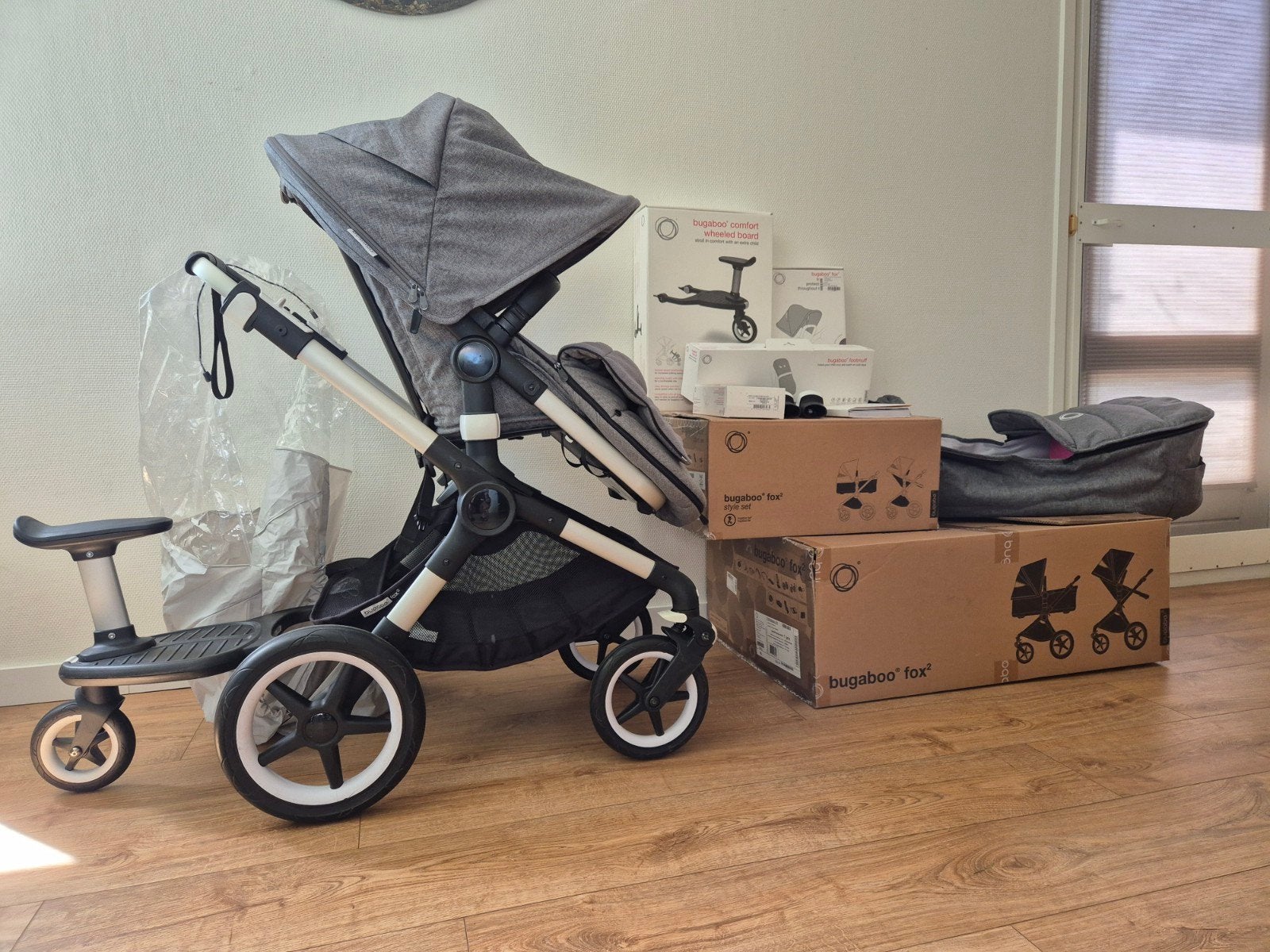 Bugaboo fox 2 grijs, Bugaboo, Ophalen of Verzenden, Zo goed als nieuw, Combiwagen