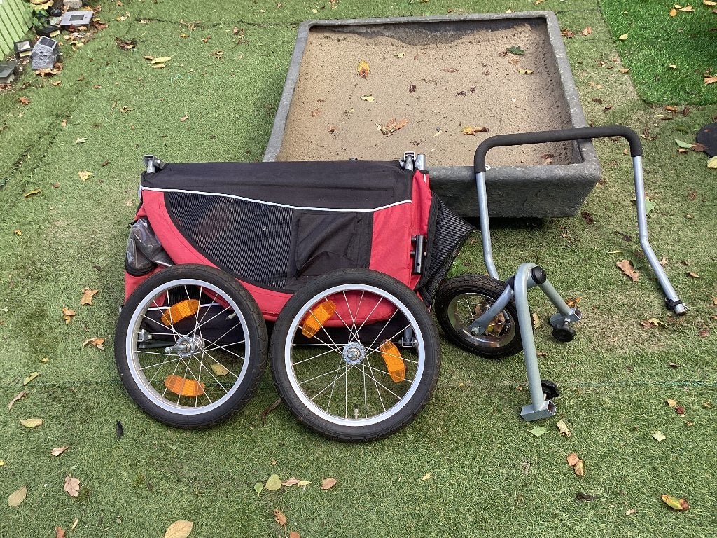 Trixie hondenkar met wandelfunctie, Dieren en Toebehoren, Honden-accessoires, Trixie, Ophalen, Gebruikt, Hondenfietskar