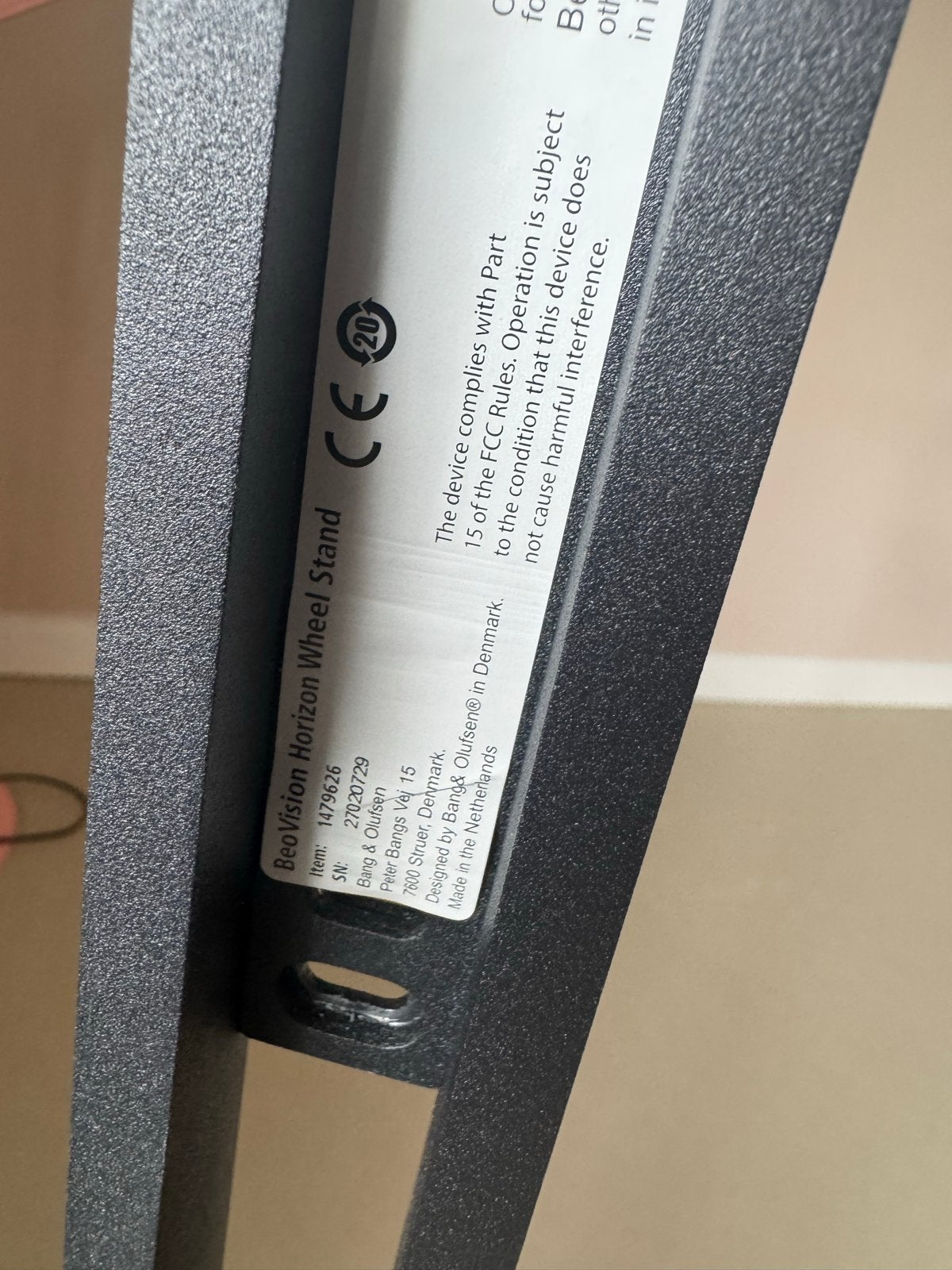 BeoVision Horizon Wheel Stand - Bang & Olufsen, Ophalen of Verzenden, Zo goed als nieuw