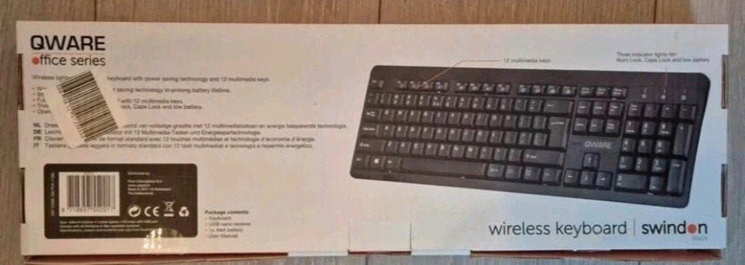 Qware Swindon Draadloos Toetsenbord - PCK-110Bl, Ophalen of Verzenden