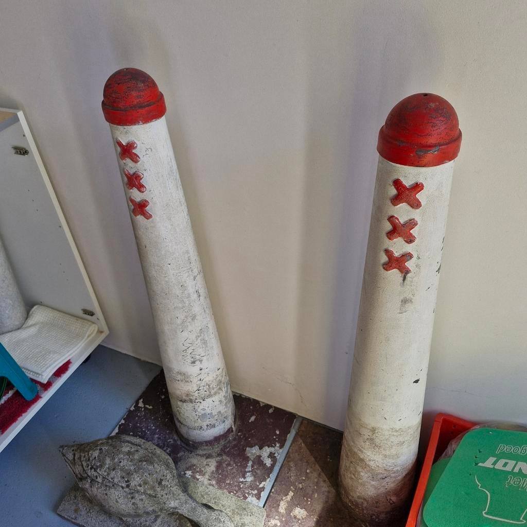 Set van 2 Amsterdamse paaltjes (Amsterdammertjes), Antiek en Kunst, Ophalen