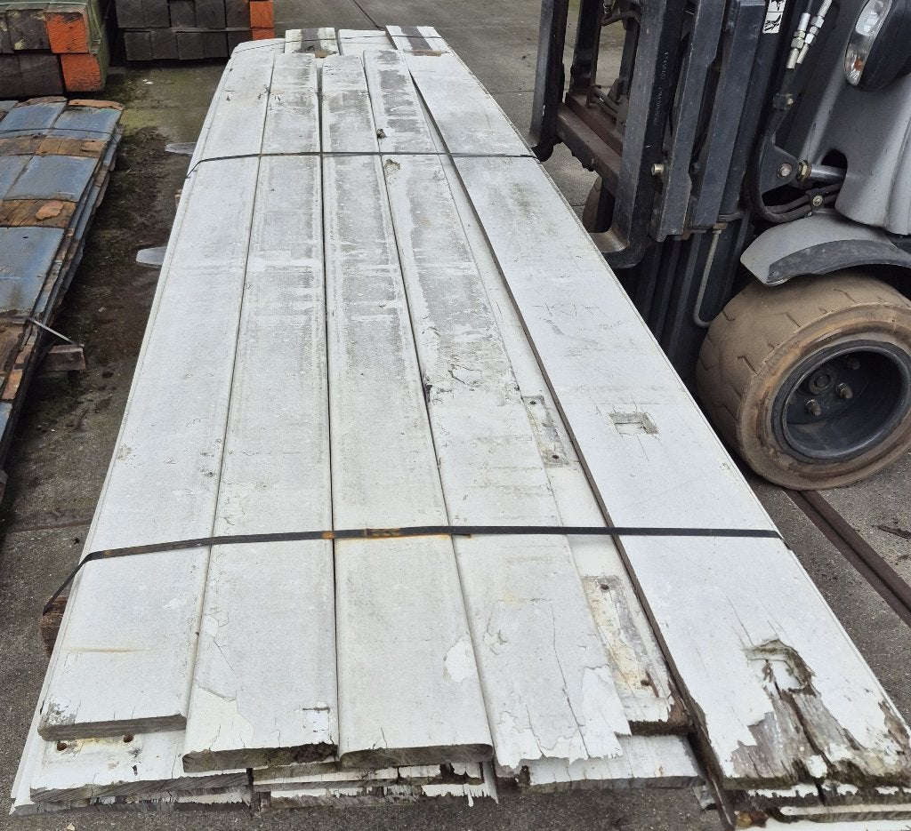 Wit geverfde hardhouten planken, Ophalen, Gebruikt, Minder dan 25 mm, Plank