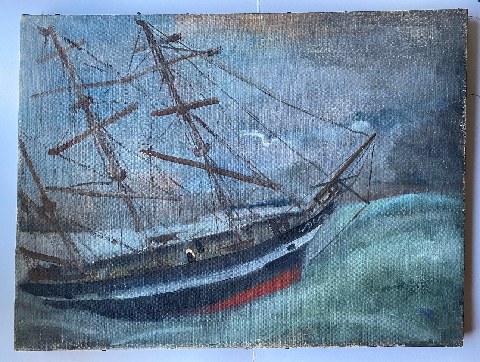 Olieverf op doek  maritiem, Ophalen, Gebruikt