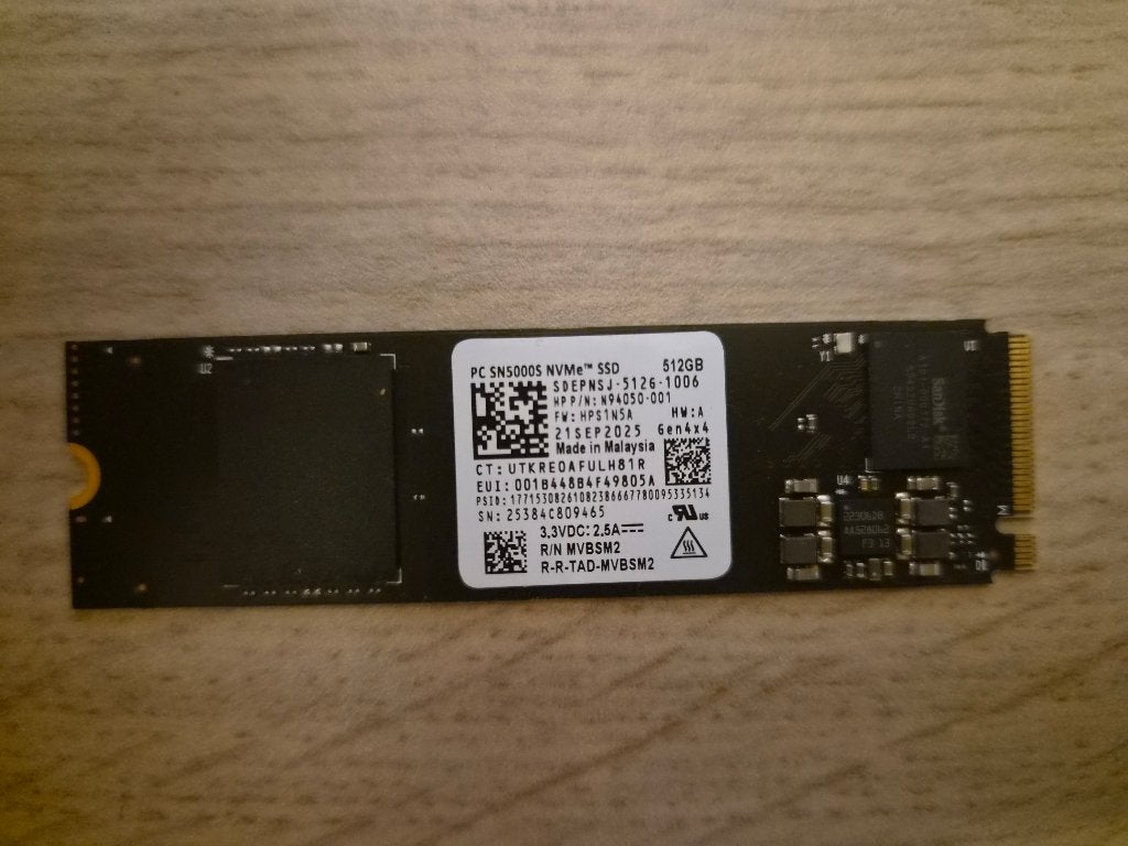SANDISK PC SN5000S NVMe SSD - 512GB - M.2 2280, Computers en Software, Harde schijven, Intern, 512GB, SSD, Ophalen of Verzenden