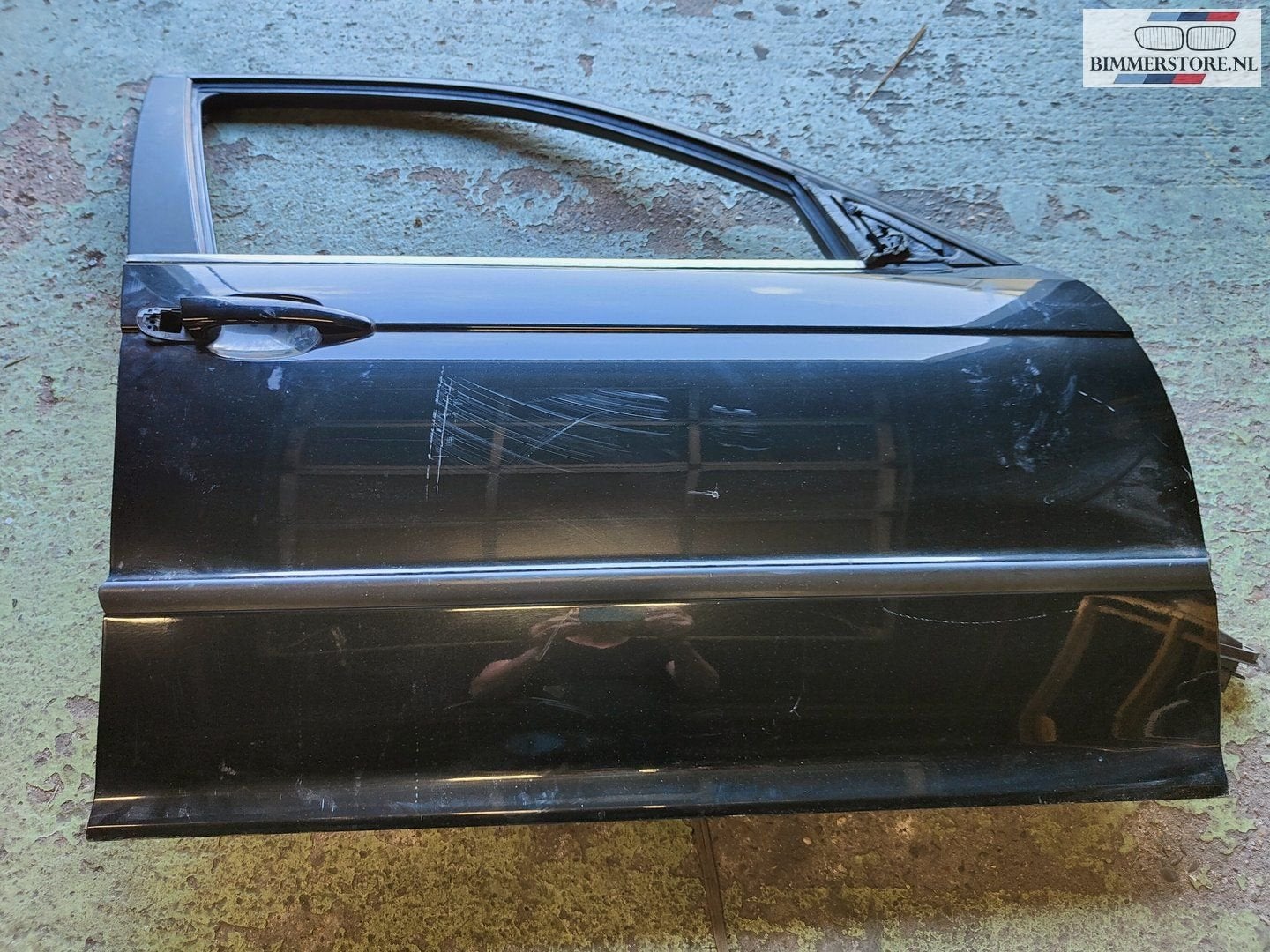 Deur portier rechts voorzijde BMW 3-serie E46 zwart metallic, Gebruikt, -, Deur, -