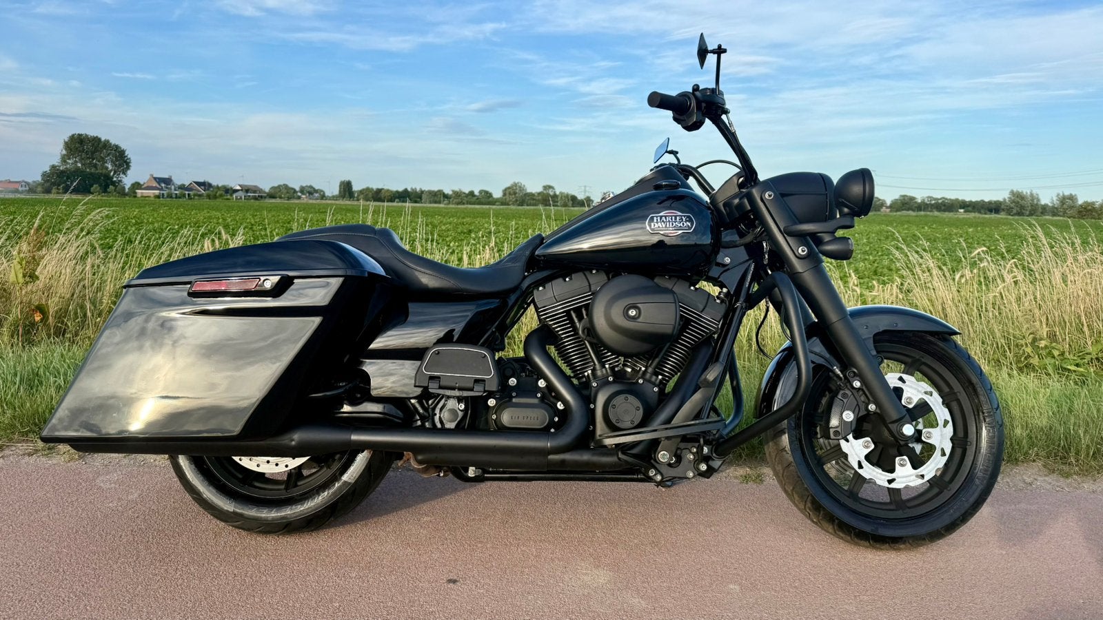 Harley Davidson Fat Boy Bagger - Unieke Custom Build Black, Motoren, 2 cilinders, Sportuitlaat, Motorrijbewijs A, Meer dan 35 kW