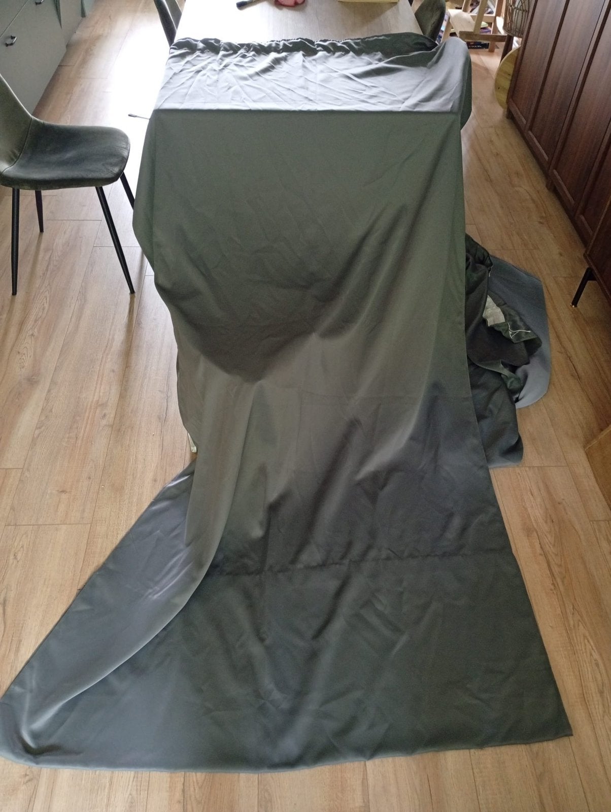 Gordijnen grijs 3 stuks hoogte 250 cm, Hobby en Vrije tijd, Stoffen en Lappen, Ophalen, 120 cm of meer, 200 cm of meer, Katoen