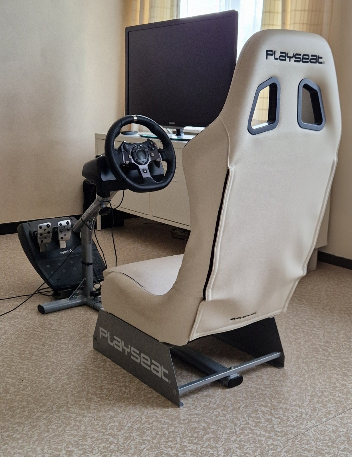 Playseat met logitech G920 stuur, pedalen, shifter, Ophalen, Gebruikt