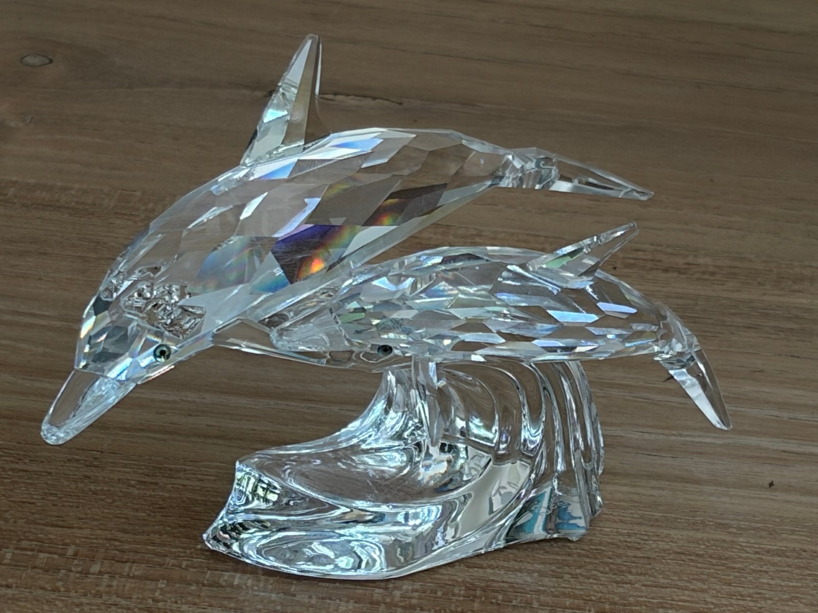 Swarovski kristallen dolfijnen beeldje, Verzamelen, Swarovski, Ophalen of Verzenden, Zo goed als nieuw, Figuurtje