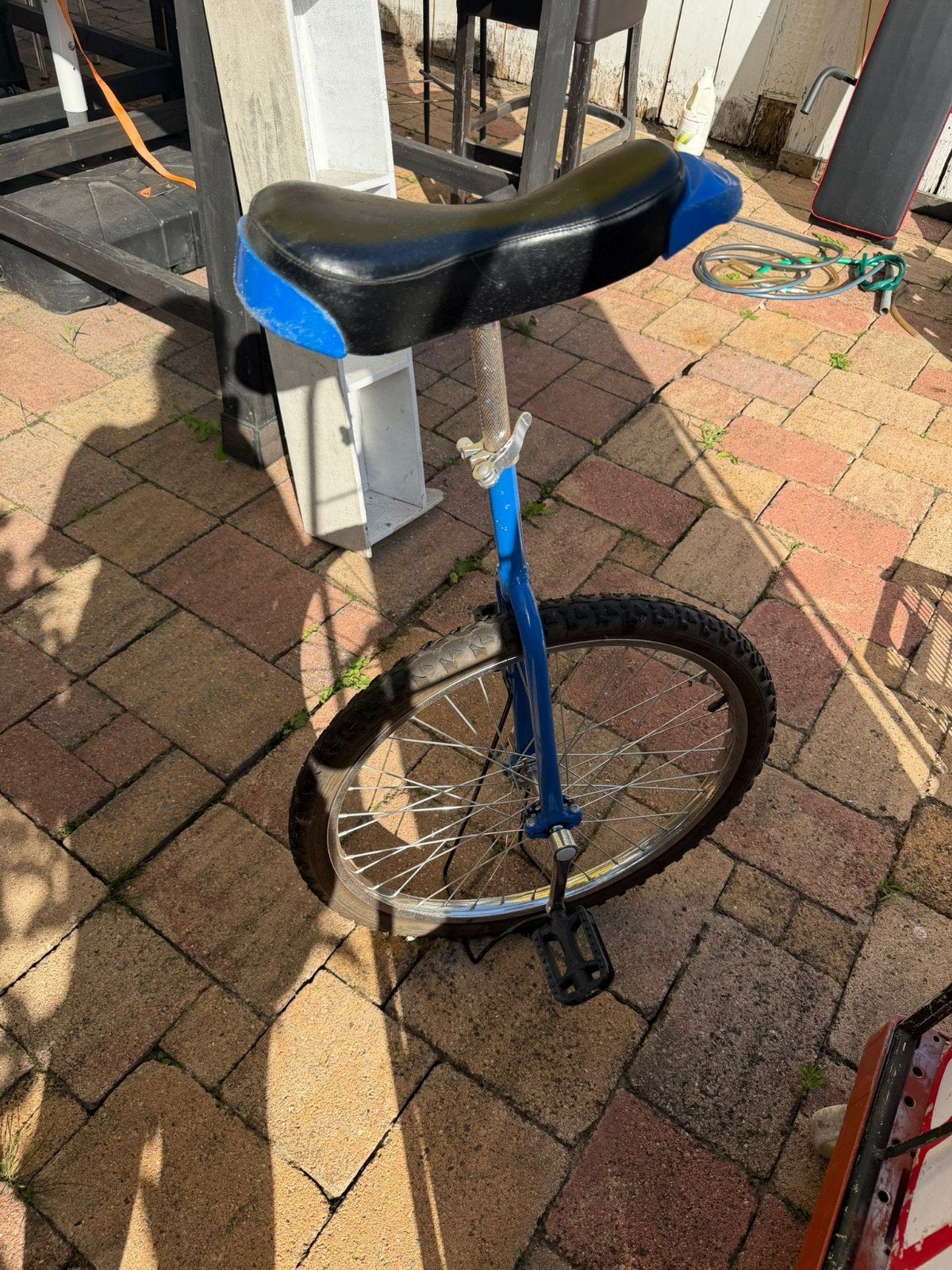 Blauwe eenwieler - Leuk voor beginners!, Ophalen, Gebruikt