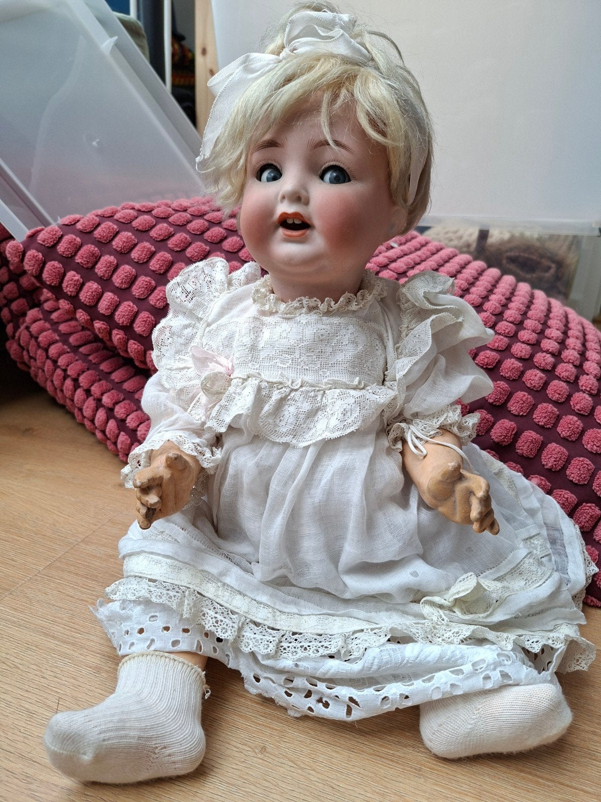 Antieke Porseleinen Babypop - Koppelsdorf 342-5 Germany, Verzamelen, Poppen, Ophalen, Gebruikt, Babypop