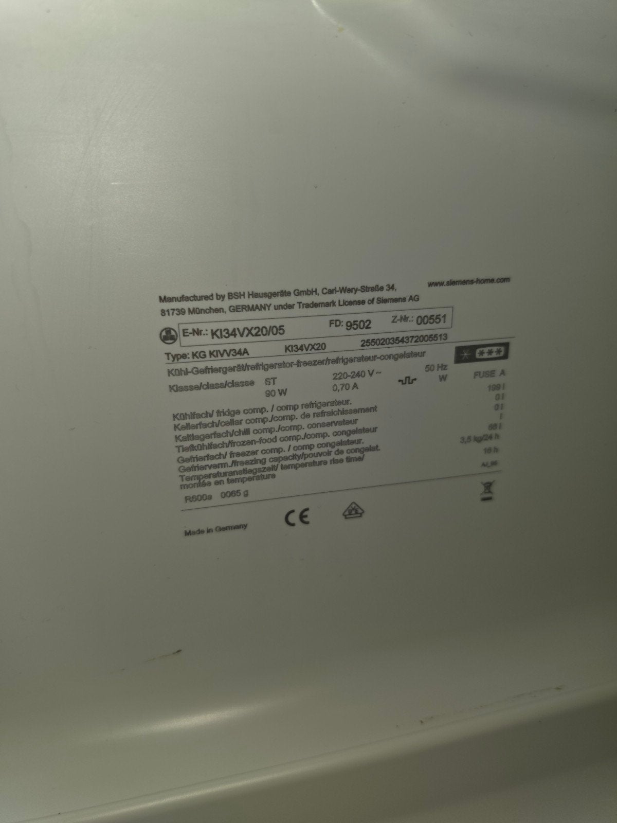 Foto 5 van Siemens Koelkast met Vriezer - KIV34VX20/05