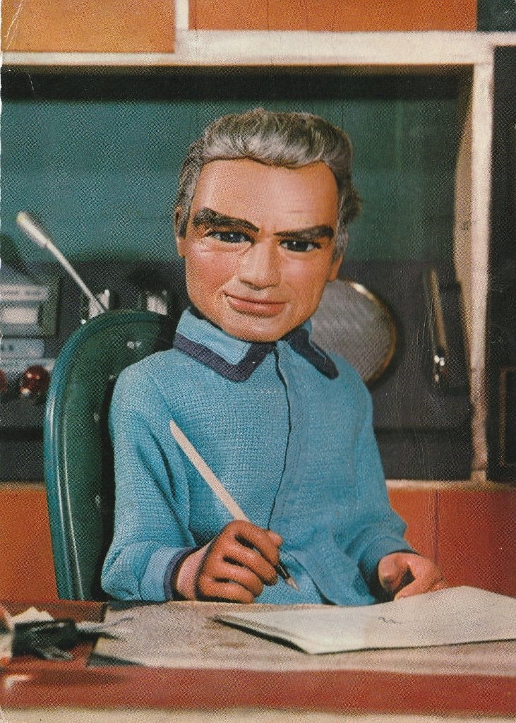 THUNDERBIRDS JEFF TRACY UIT 1965 MOOIE OUDE KAART KN920, Ophalen of Verzenden, 1960 tot 1980, Ongelopen, Sterren en Beroemdheden