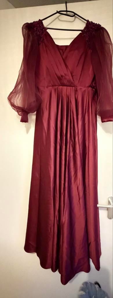 Abiye Galajurk Bordeaux maat 40, Maat 38/40 (M), Galajurk, Ophalen of Verzenden, Zo goed als nieuw