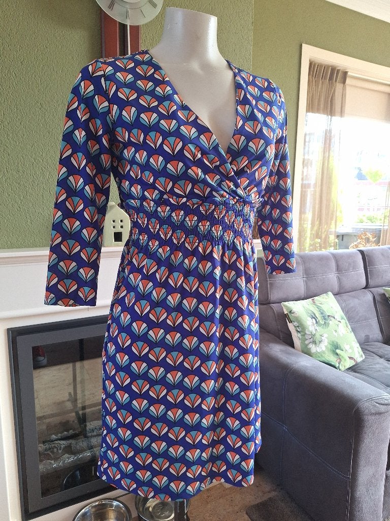 Liu Jo retro look jurk mt S onverwoestbaar stofje, Liu Jo, Zo goed als nieuw, Maat 36 (S), Boven de knie