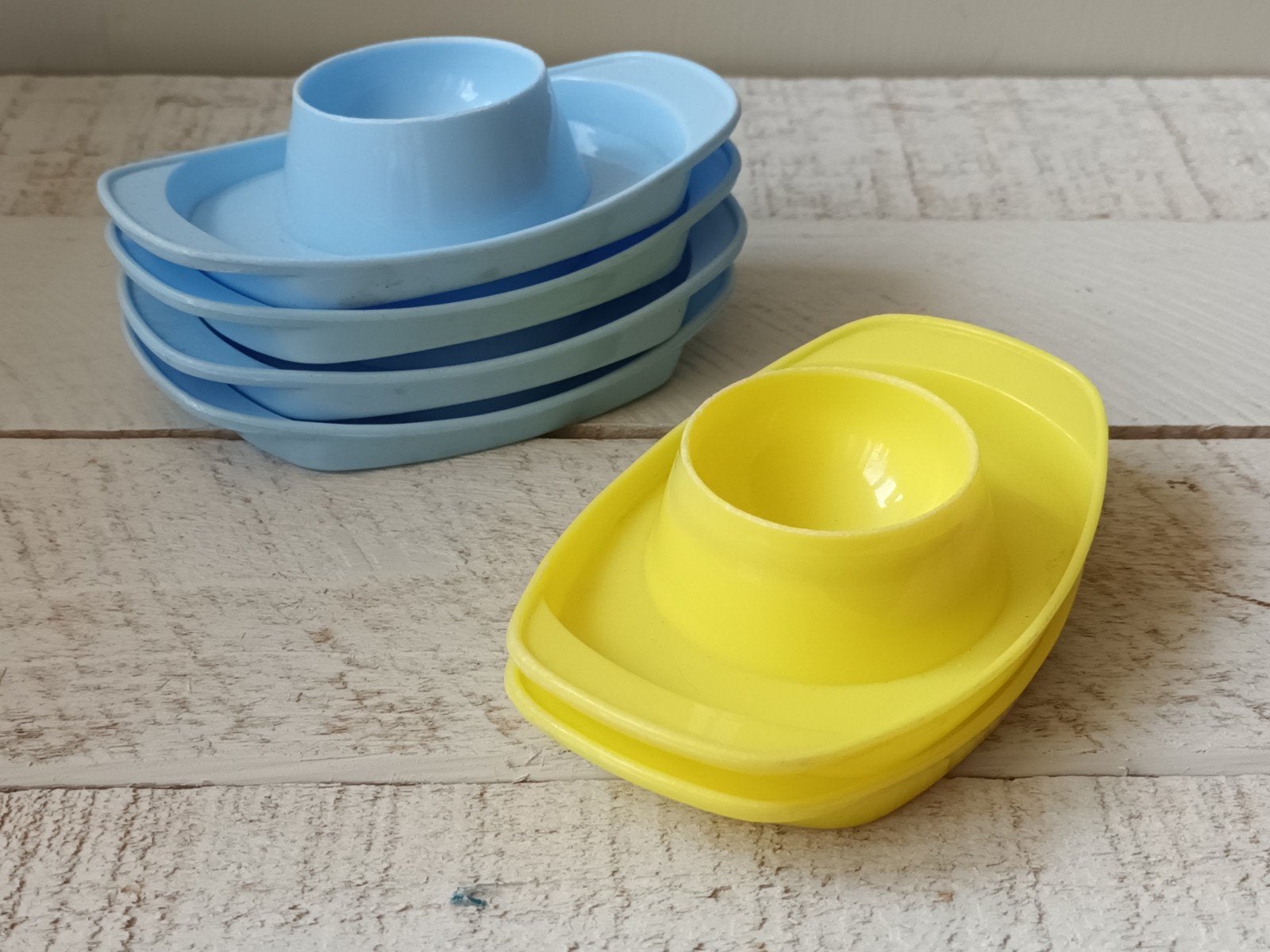 Vintage Eierdopjes Bootjes - Set van 6, Ophalen of Verzenden