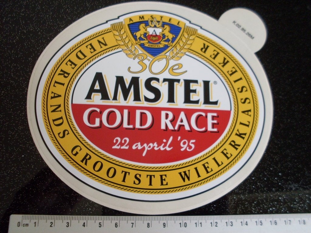sticker 30e amstel gold race 1995 wielerklassieker wielren, Verzamelen, Verzenden, Zo goed als nieuw, Merk
