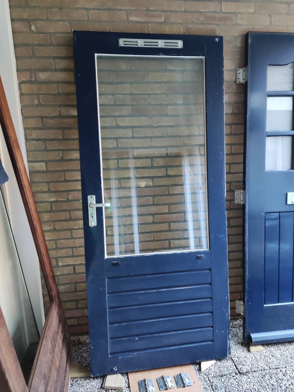 Achterdeur / Buitendeur, Hardhout, Ophalen, Gebruikt, Buitendeur