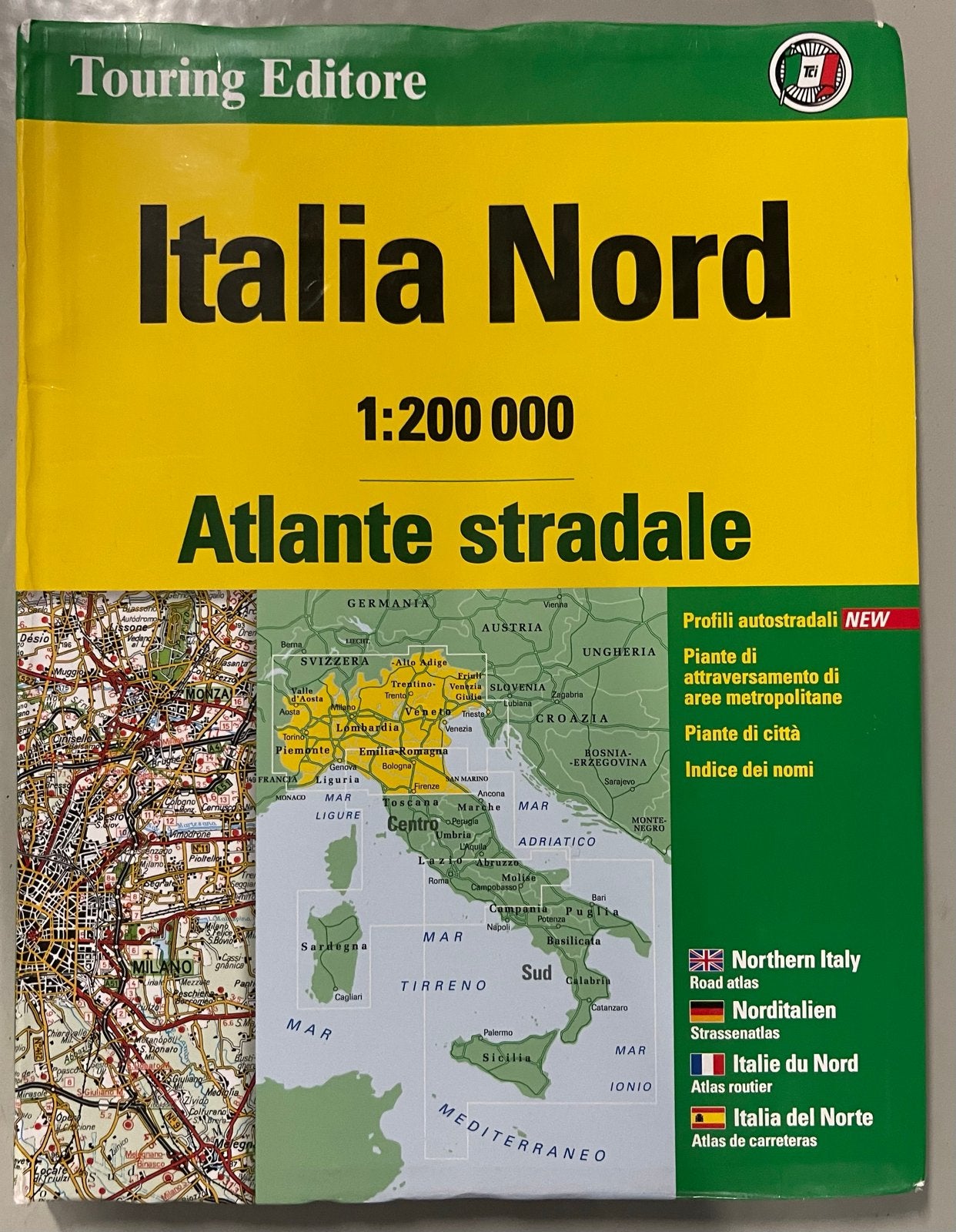 Italië Noord Autokaartenboek Uitgebreid ZGAN, Overige atlassen, 2000 tot heden, Zo goed als nieuw, Italië