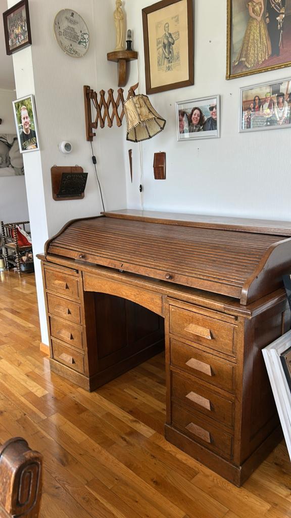 Prachtig Antiek Eiken Rolluikbureau - Functioneel & Stijlvol, Ophalen