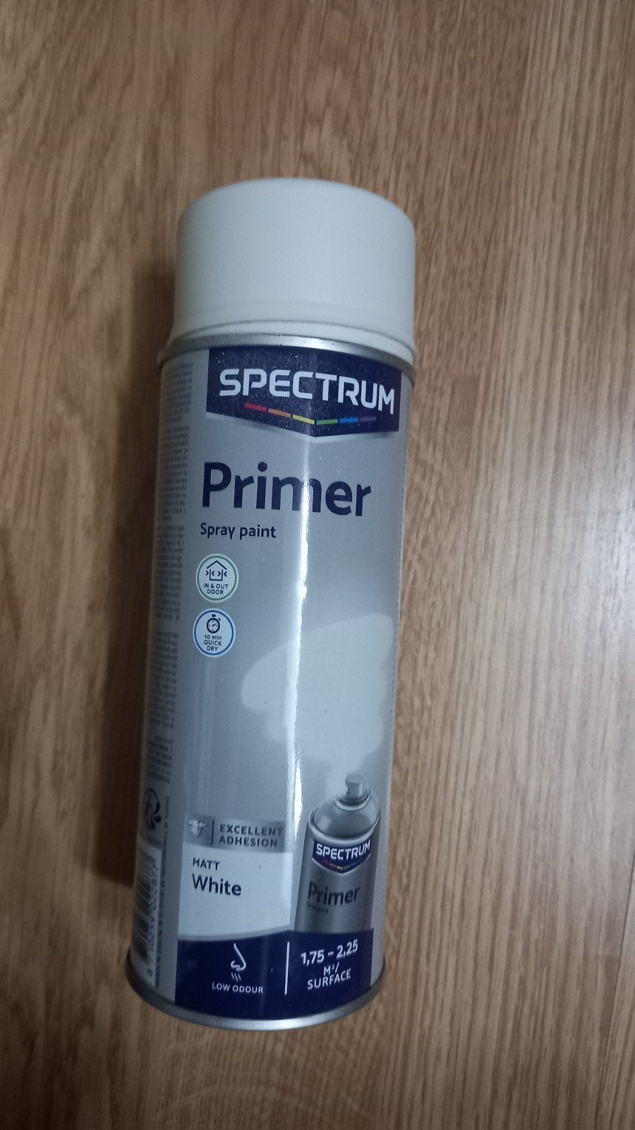 Spectrum Primer Spuitbus 400 ml Mat Wit, Wit, Nieuw, Ophalen of Verzenden, Verf