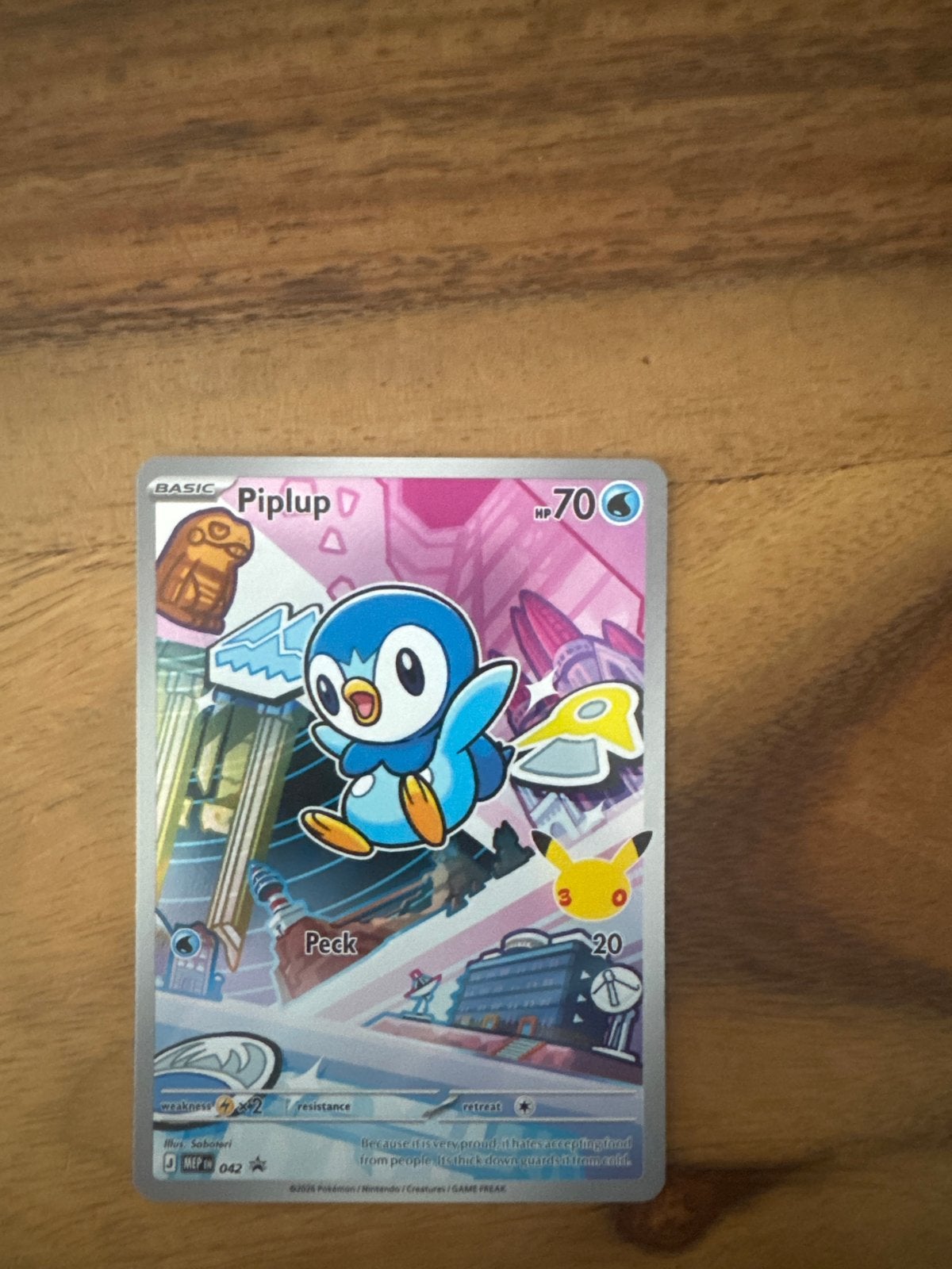 Piplup Pokémon Kaart - Celebrations Classic Collection, Ophalen of Verzenden, Zo goed als nieuw, Losse kaart