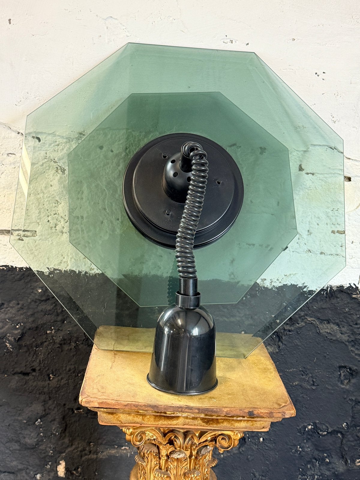 vintage Steinhauer hanglamp rookglas in hoogte verstelbaar, Ophalen, Gebruikt, Glas, Vintage Steinhauer jaren 80 postmodern