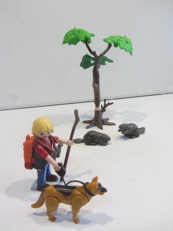 Playmobil Bevers met wandelaar natuurwetenschapper - 5562, Ophalen of Verzenden, Gebruikt, Losse onderdelen