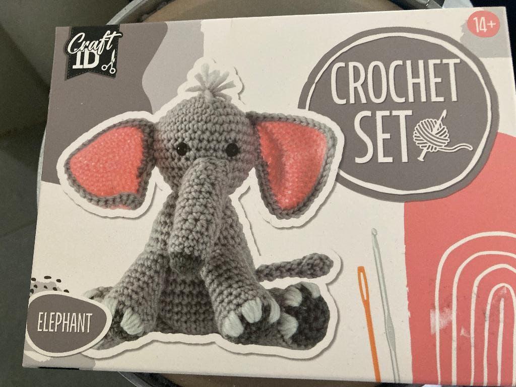 Haken olifant nieuw crocket set, Hobby en Vrije tijd, Breien en Haken, Ophalen of Verzenden, Nieuw, Haken, Patroon of Boek