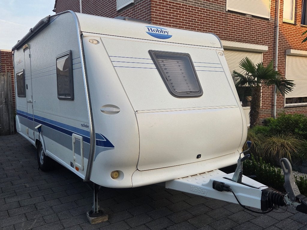 Hobby 460 Exclusive Luifel+Voortent+Mover, Caravans en Kamperen, Overige typen, Rondzit, Hobby, Particulier