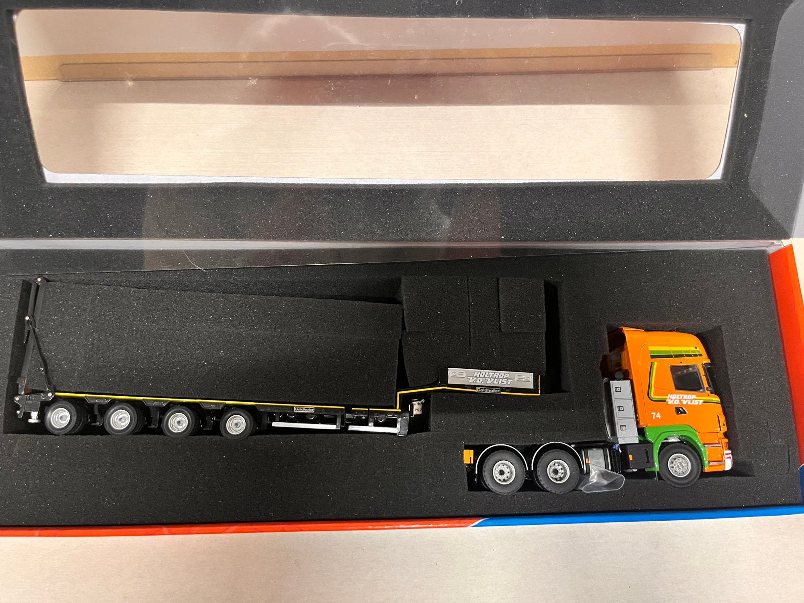 Tekno Holtrop/v.d. Vlist Scania R5 dieplader, Hobby en Vrije tijd, Ophalen of Verzenden, Nieuw, Bus of Vrachtwagen, Tekno