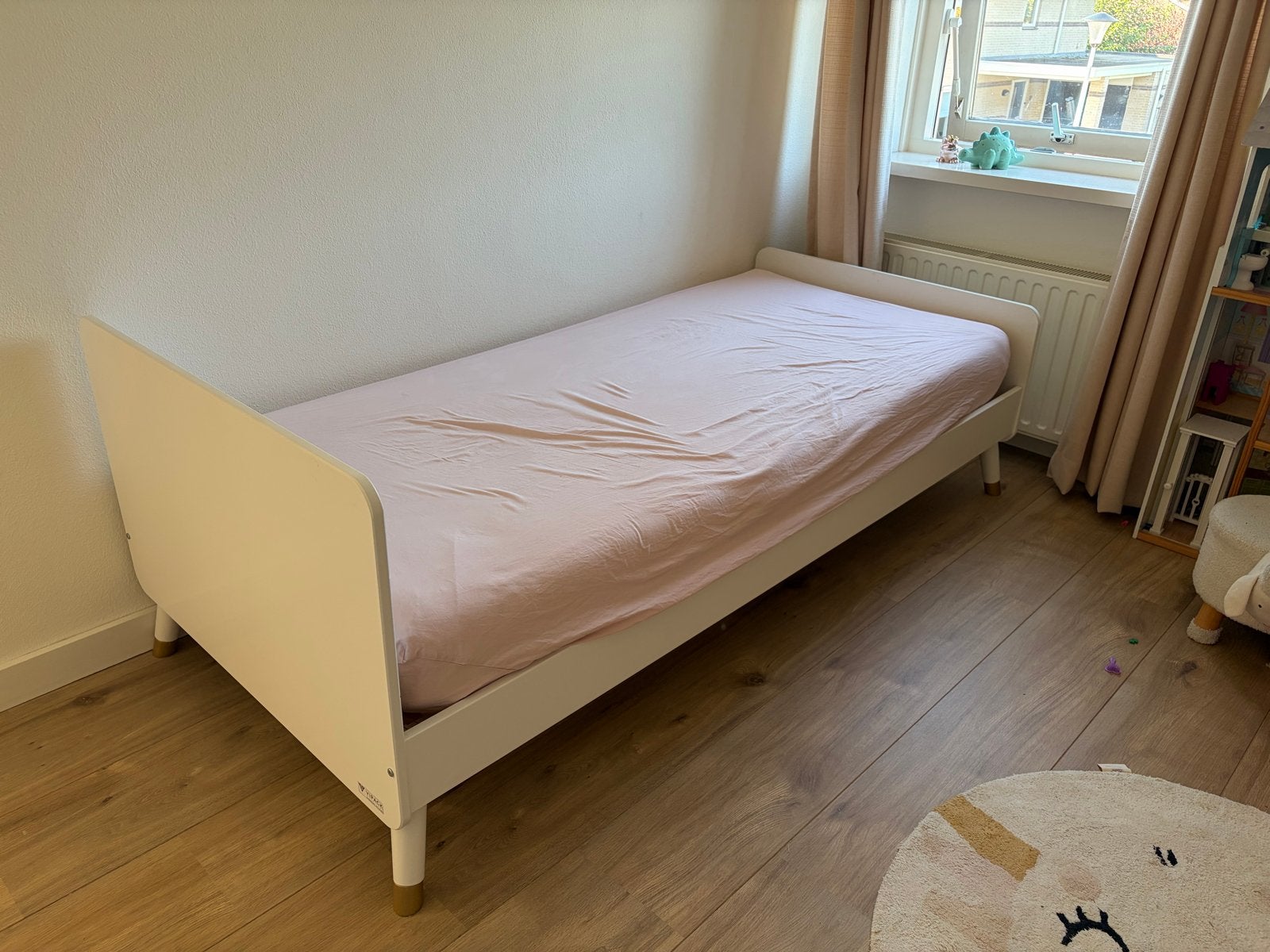 Vipack eenpersoonsbed 200x90 cm - Wit, Ophalen, Gebruikt, 90 cm, Eenpersoons