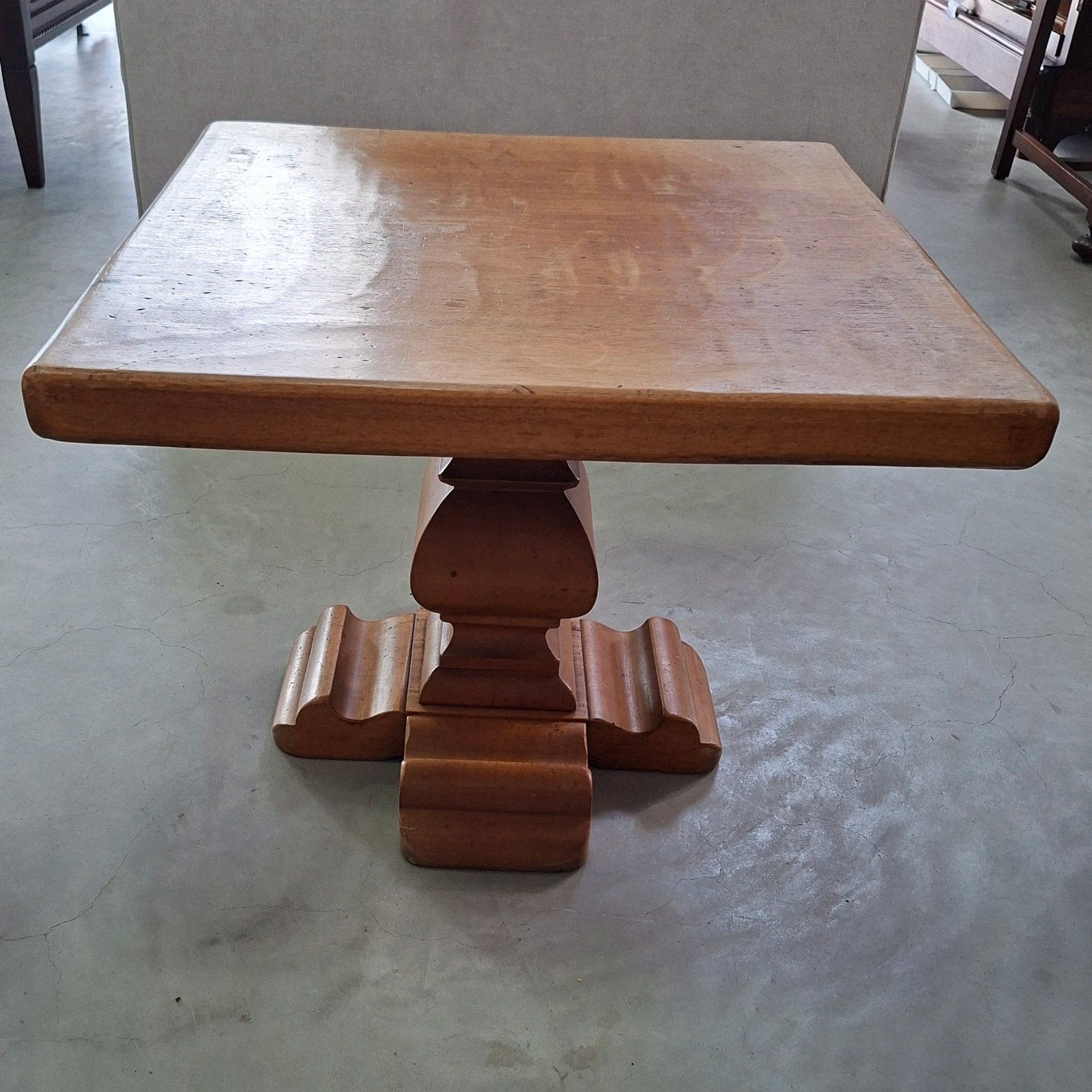 Blank eikenhouten tafel | 56x56x46 cm | bolpoot | salontafel, Ophalen