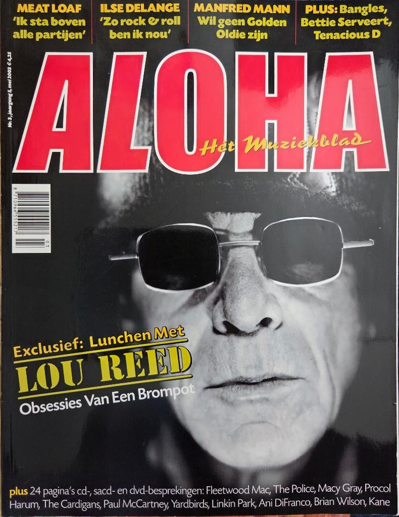 Aloha 05-2003 Lou Reed DeLange Meatloaf Mann Tenacious D, Ophalen of Verzenden, Zo goed als nieuw, Muziek, Film of Tv