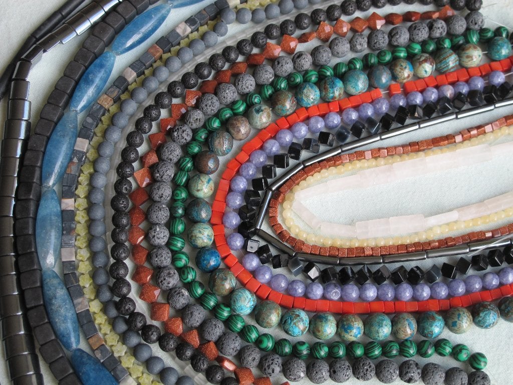 ACTIE: 20 verschillende strengen edelsteen kralen, set1, €50, Ophalen of Verzenden, Nieuw