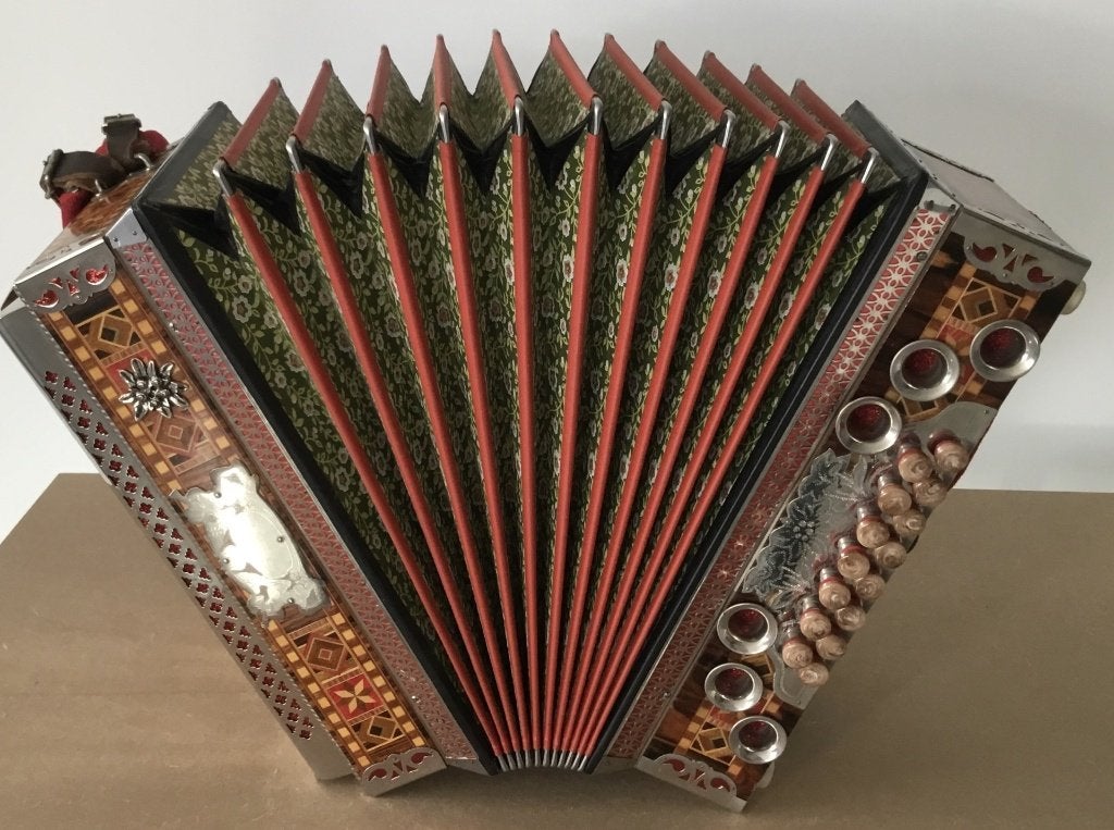 Steirische Harmonika BES ES AS DES, Gebruikt, Met riemen, Overige formaten, Knopaccordeon