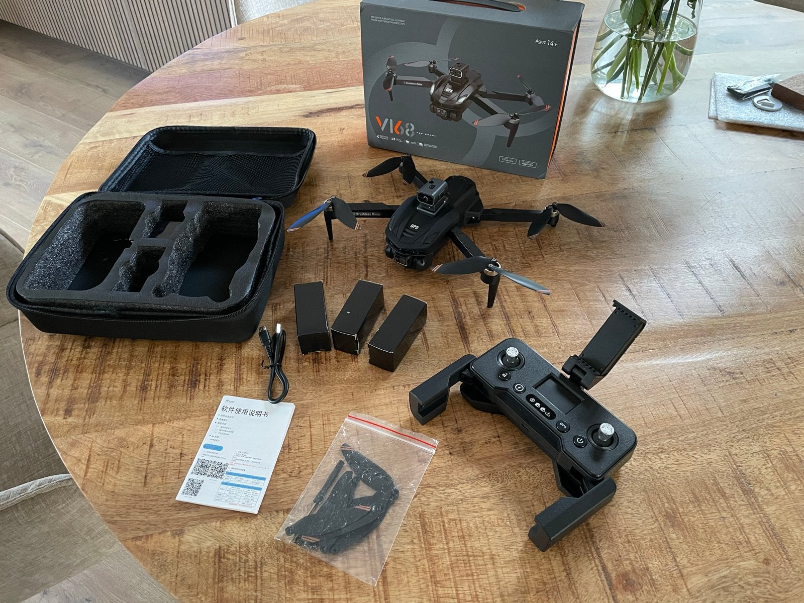 V168 Pro Drone met 4K Camera en GPS - Zo goed als nieuw, Cameradrone, 15 tot 30 minuten, Zo goed als nieuw, 1 tot 5 kilometer